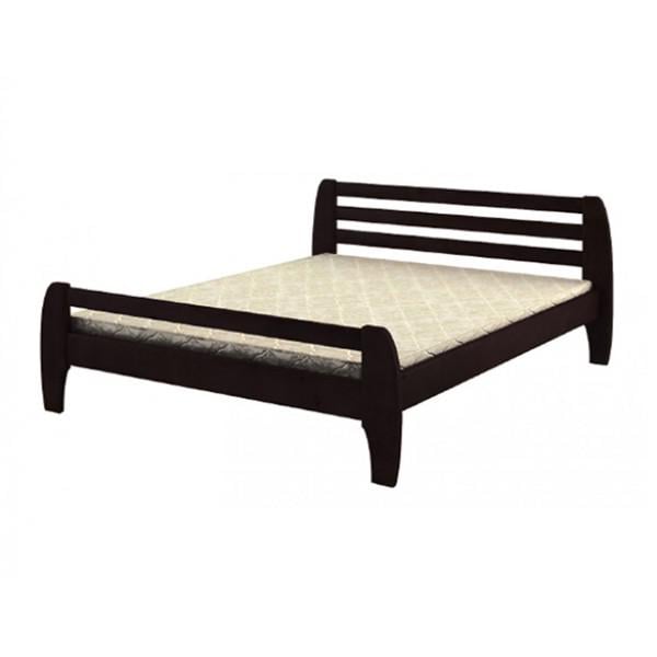 Кровать классическая двуспальная MebiGrand Милан из массива сосны 160х200 см Венге (23455)