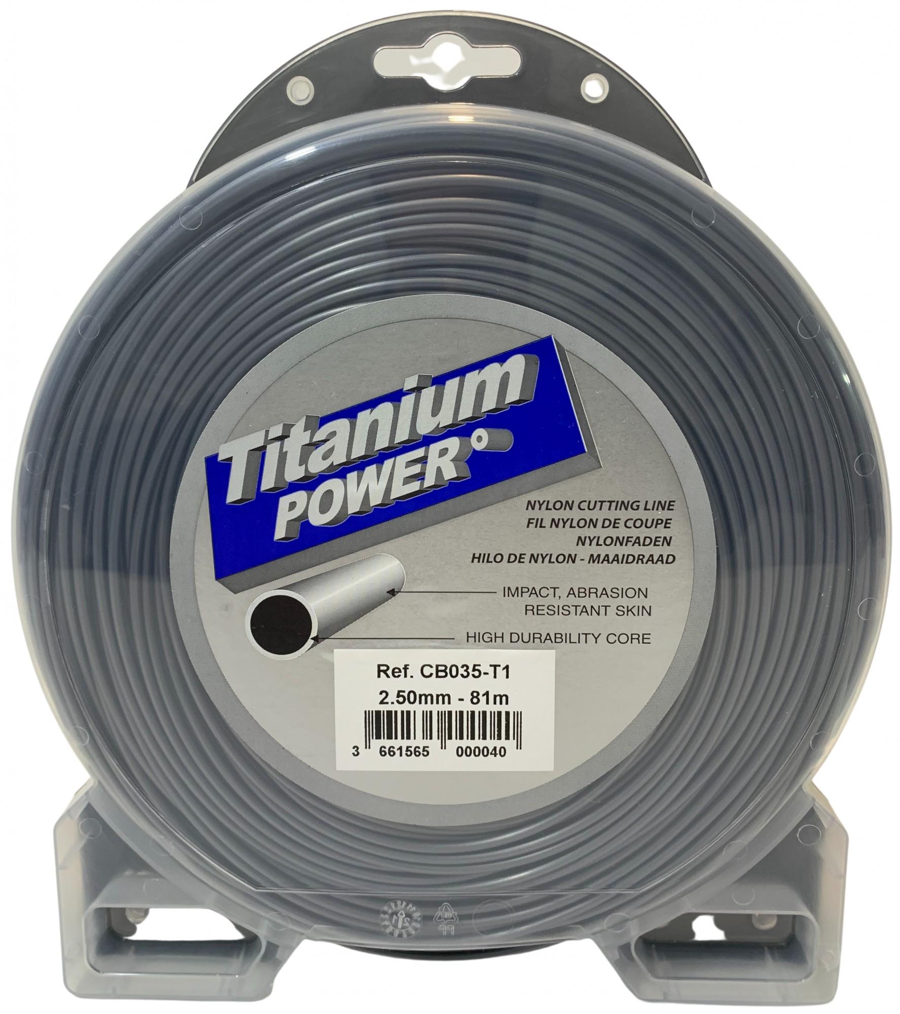 Косильна струна Titanium Power Ø 2,5 мм 81 м кругла (CB035) - фото 1 Косильна струна Titanium Power Ø 2,5 мм 81 м кругла (CB035) - фото 1