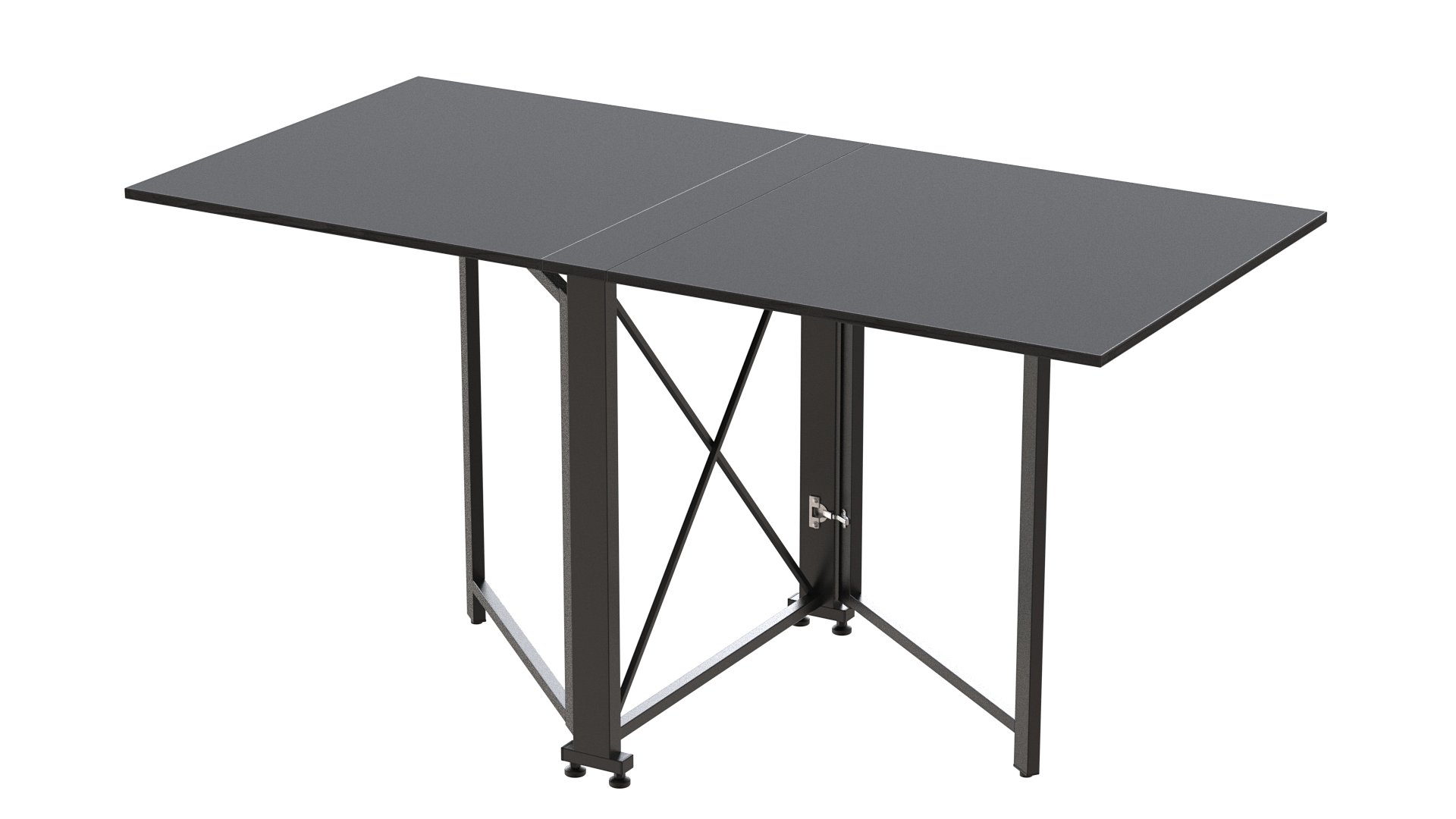 Стол-книжка трансформер Ferrum-decor Orion 2 металл/ДСП 16 мм 750x1520x730 мм Черный/Сосна Кембра (ORI203)