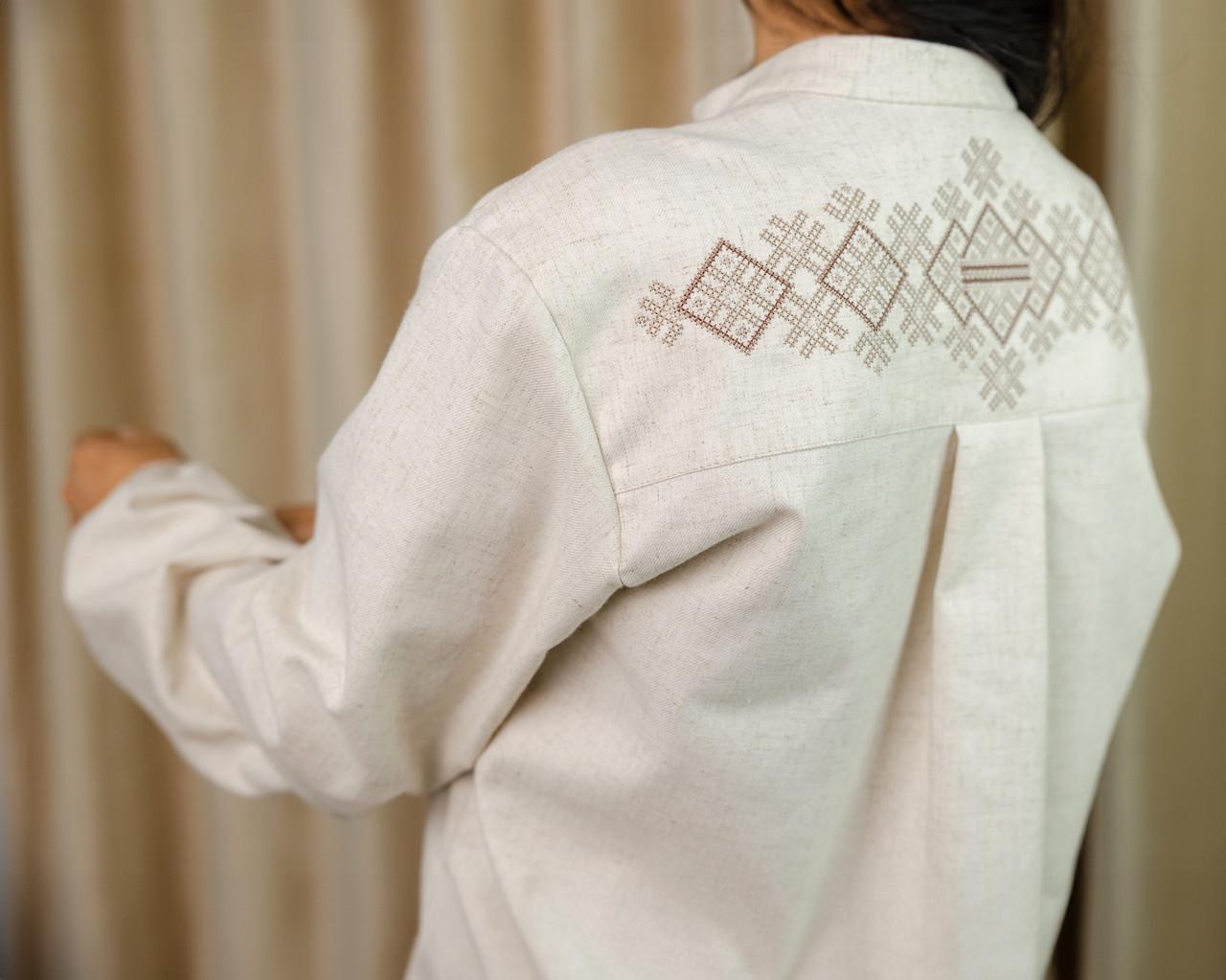 Вышитая рубашка женская Яворина льняная M/L (0002203-M/L) - фото 6 Вышитая рубашка женская Яворина льняная M/L (0002203-M/L) - фото 6