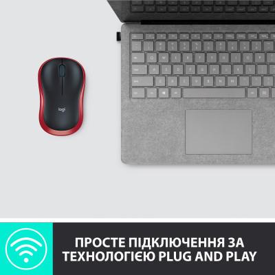 Компьютерная мышка Logitech M185 Red (910-002240) - фото 2 Компьютерная мышка Logitech M185 Red (910-002240) - фото 2