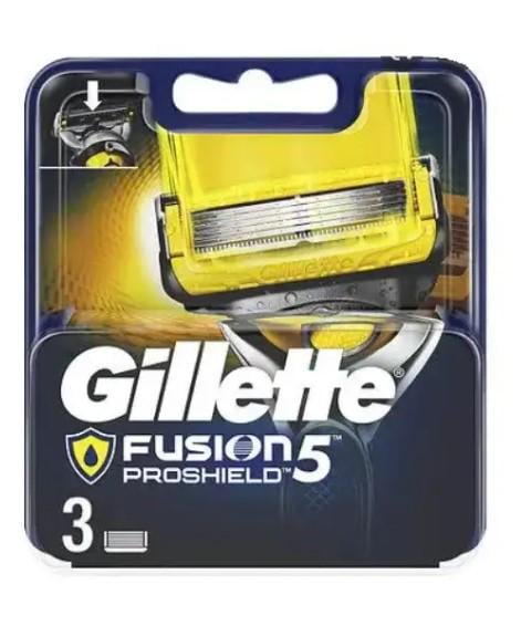 Картриджи сменные (кассеты лезвия) для бритья Fusion 5 мужские Gillette Fusion5 Proshield 3 шт. (7413836)