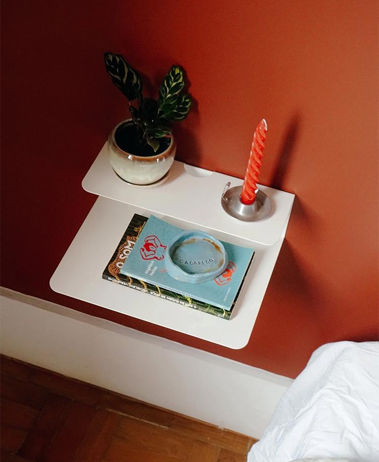 Полиця-тумба приліжкова металева NC Home Pardal Білий (110422) - фото 2 Полиця-тумба приліжкова металева NC Home Pardal Білий (110422) - фото 2