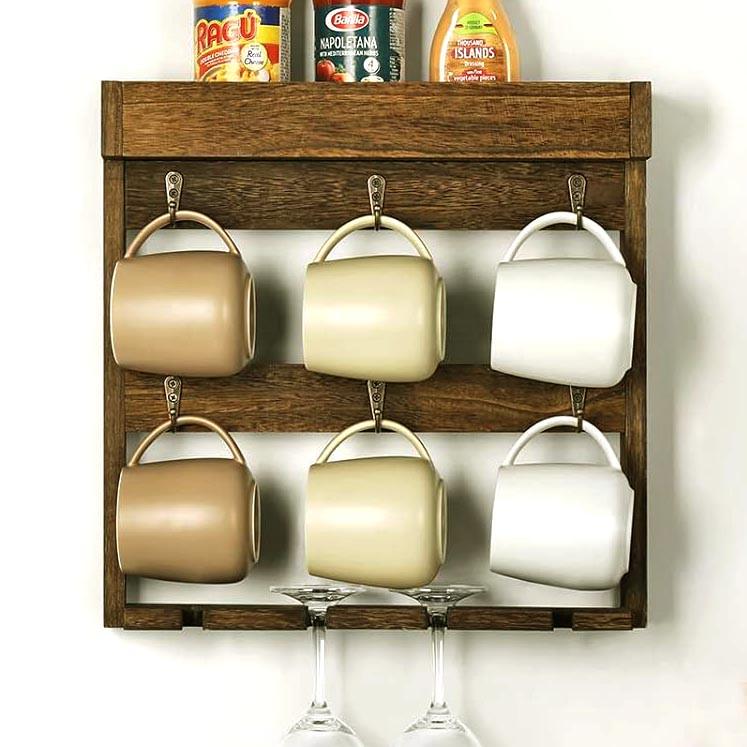 Органайзер для кружек из дерева Чилира Латте (СДК-007416)