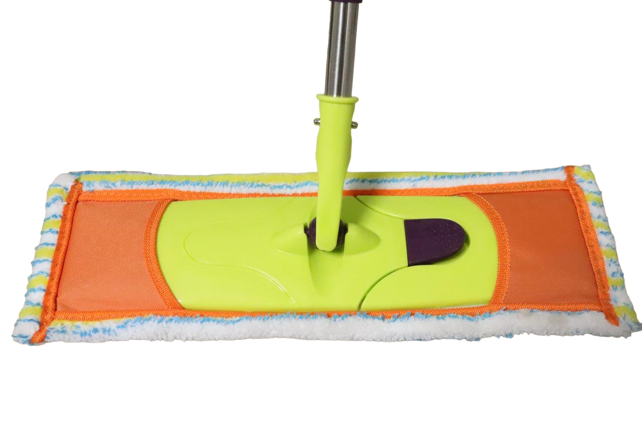 Швабра для мытья полов и стен с микрофиброй металлическая (39 Vin)