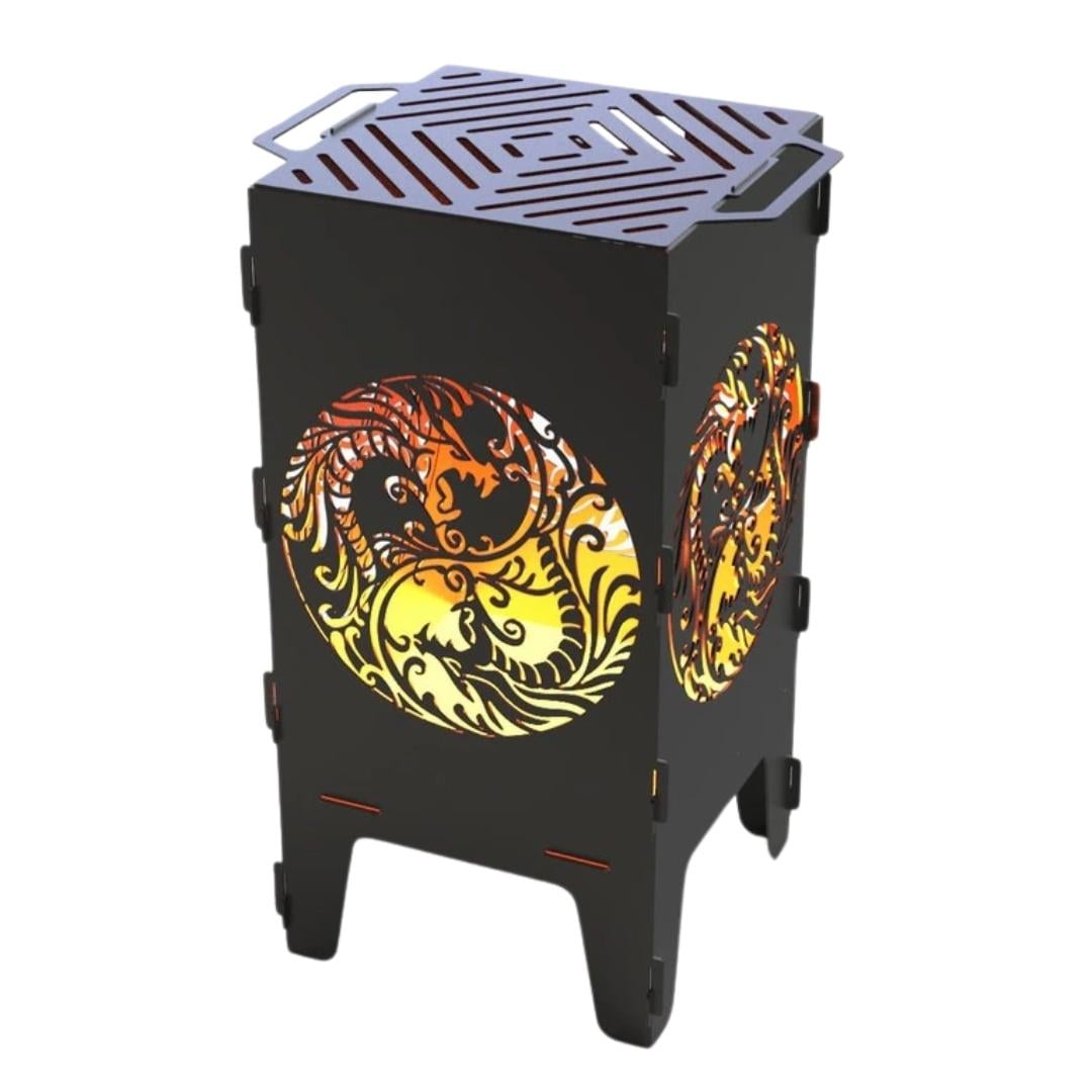 Мангал-барбекю Carino Инь и Янь разборный 470х380х753 мм металл 3 мм (34183504)