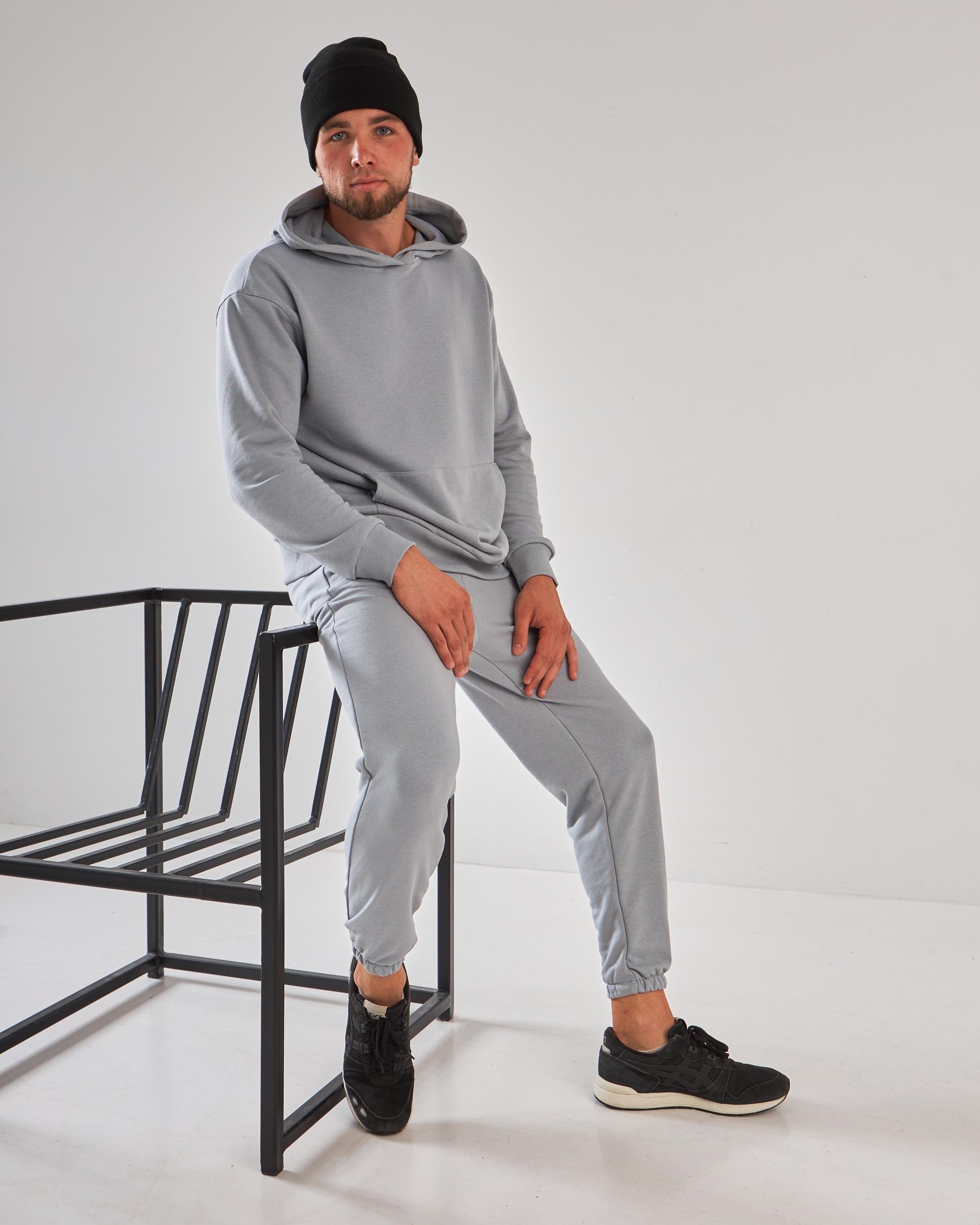 Костюм спортивный демосезонный р. 46 Светло-серый (13889096) - фото 7