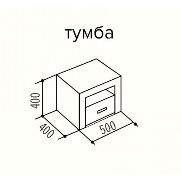 Тумба прикроватная Embawood Амур в спальню ДСП Белый - фото 3