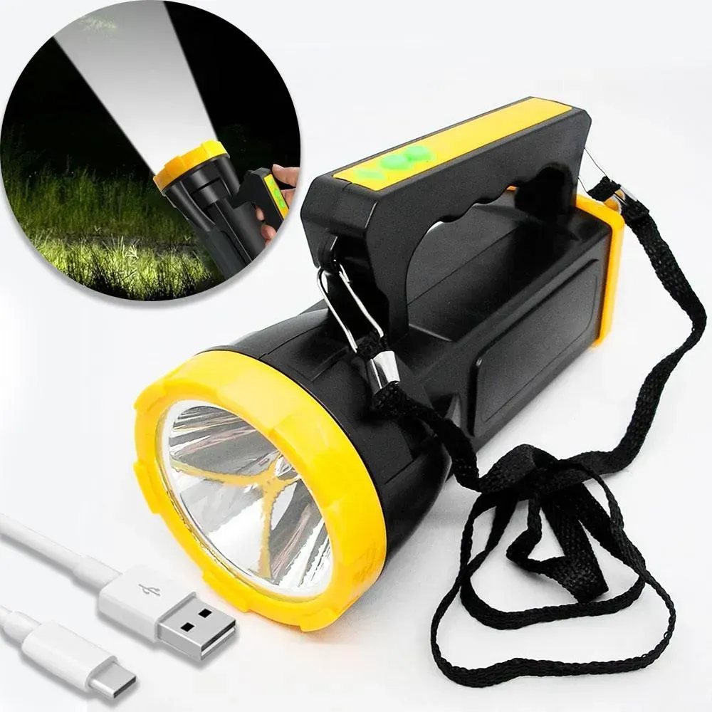 Фонарь ручной прожектор XO-YH02 на аккумуляторе 1200 mAh USB (234564437) - фото 2 Фонарь ручной прожектор XO-YH02 на аккумуляторе 1200 mAh USB (234564437) - фото 2