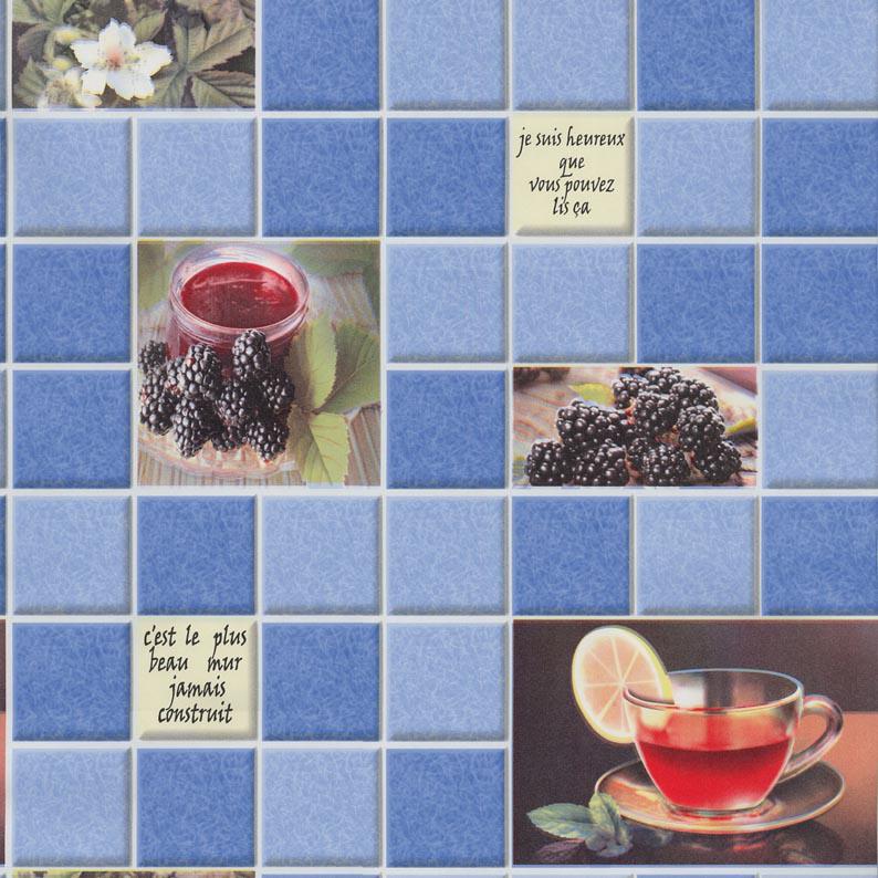 Обои влагостойкие Эксклюзив Люкс на бумажной основе 0,53х10,05 м Голубой (211-02)