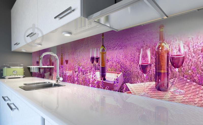 Наклейка виниловая кухонный фартук Zatarga "Лавандовое вино" 600х2500 мм - фото 5 Наклейка виниловая кухонный фартук Zatarga "Лавандовое вино" 600х2500 мм - фото 5
