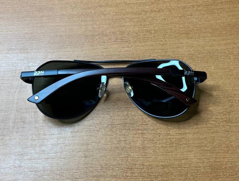 Солнцезащитные очки мужские Polaroid 2025 Aviator UV400 поляризационные антибликовые Серо-зеленый (ec1258d8) - фото 8