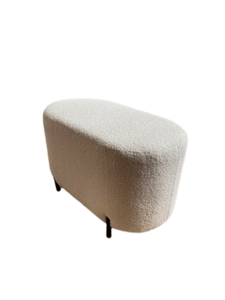 Пуф-банкетка Atlanta м'який/вкорочені ніжки 80x40x45 см Білий