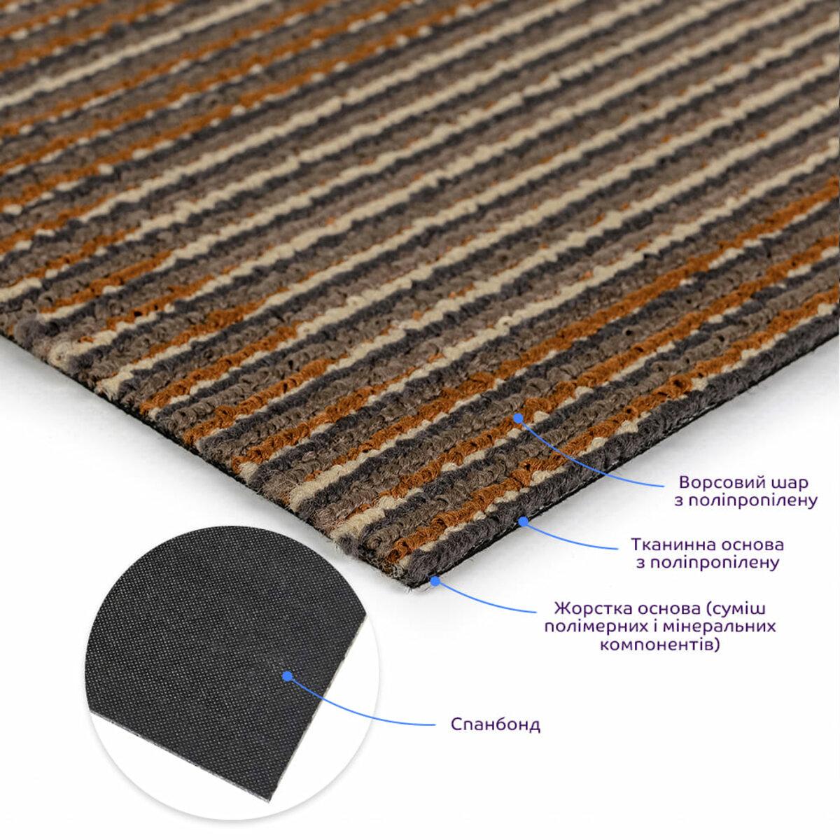 Плитка під ковролін без клейового шару 500х500х4мм Коричневий (SW-00002712) - фото 2 Плитка під ковролін без клейового шару 500х500х4мм Коричневий (SW-00002712) - фото 2