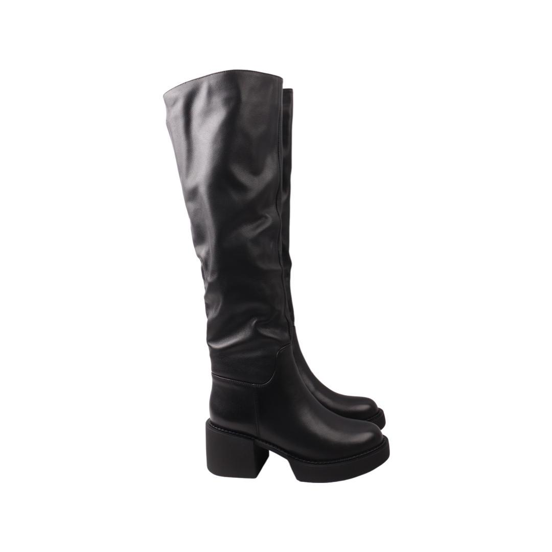 Сапоги женские Erisses из кожи р. 33 Черный (933-22ZSC)