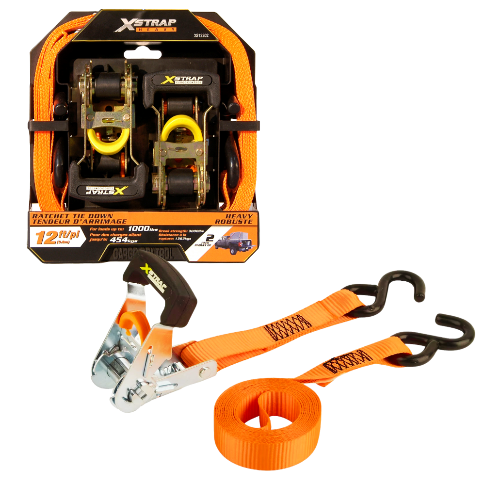 Набор стяжных ремней с храповым механизмом для крепления груза стропы с погрузкой 454 кг 2 шт. 27 мм х 36 м Набор стяжных ремней с храповым механизмом для крепления груза стропы с погрузкой 454 кг 2 шт. 27 мм х 36 м