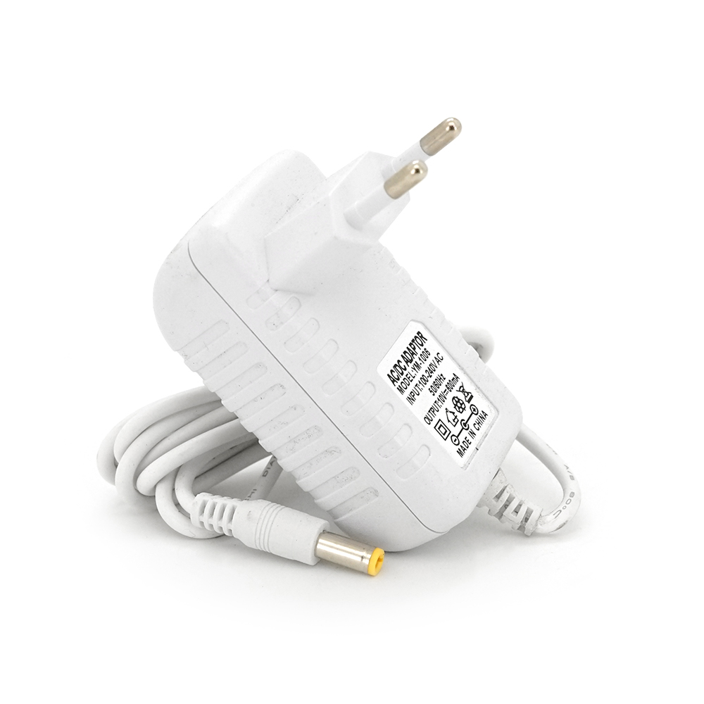 Адаптер живлення імпульсний Q50 для електроніки 6 Вт 10 В 0,6 А штекер 5,5/2,5 мм 1 м Білий (25344)