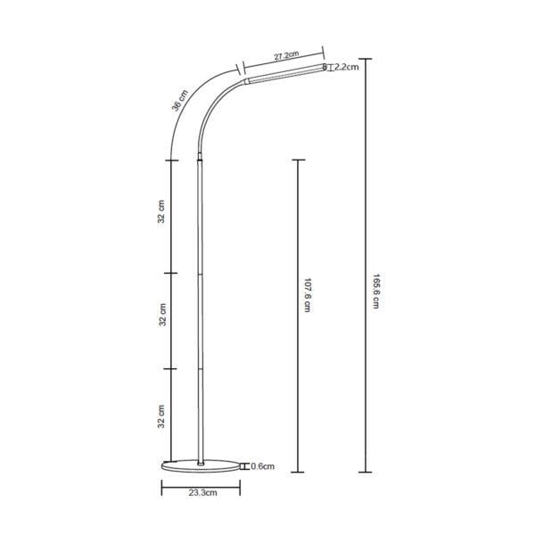 Торшер для підлоги LED Eurolamp N1 7 Вт 5000K dimmable Білий (17552068) - фото 3