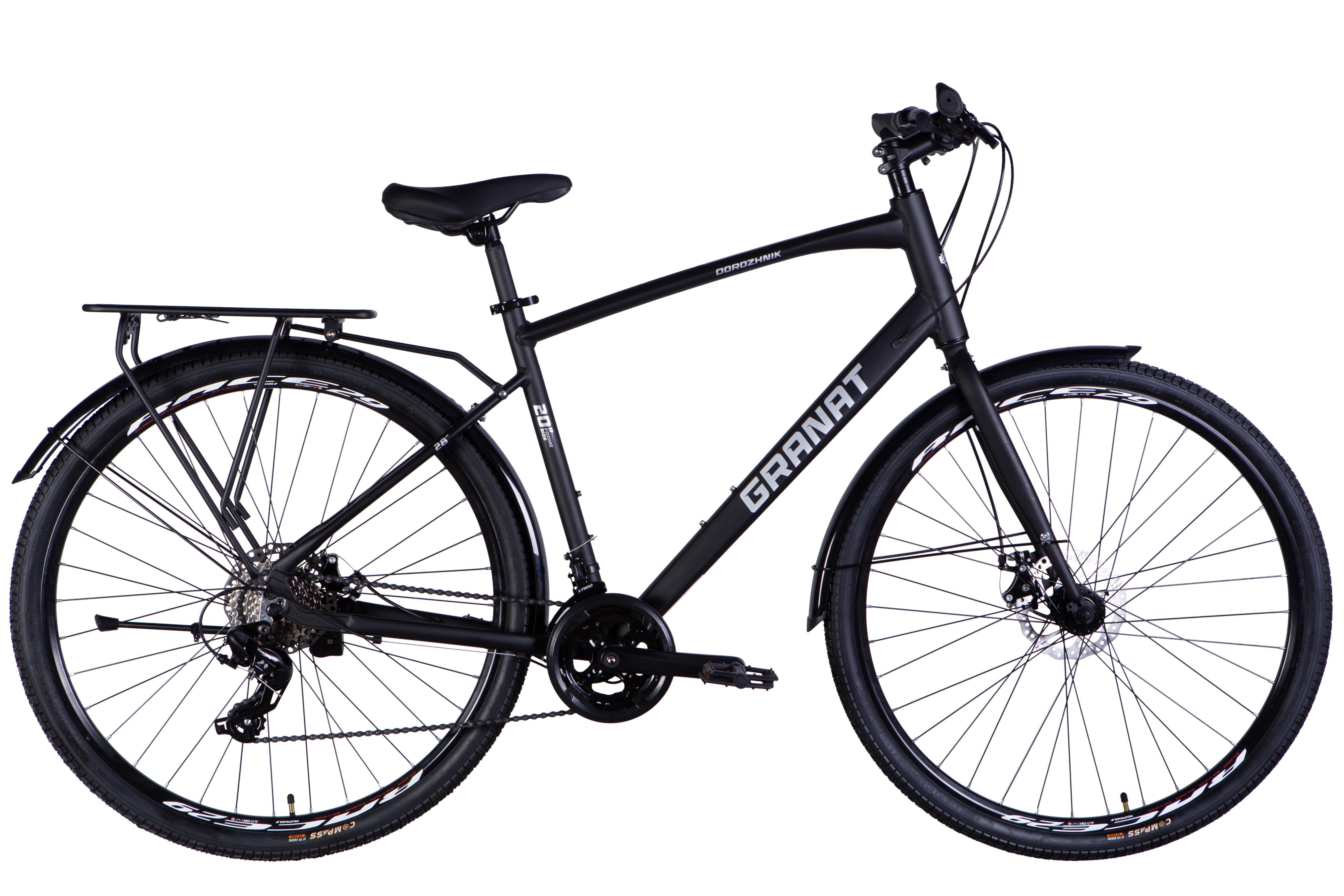 Велосипед Dorozhnik 2025 GRANAT M DD CS AL 28" рама 20" Чорний (OPS-D-28-495)