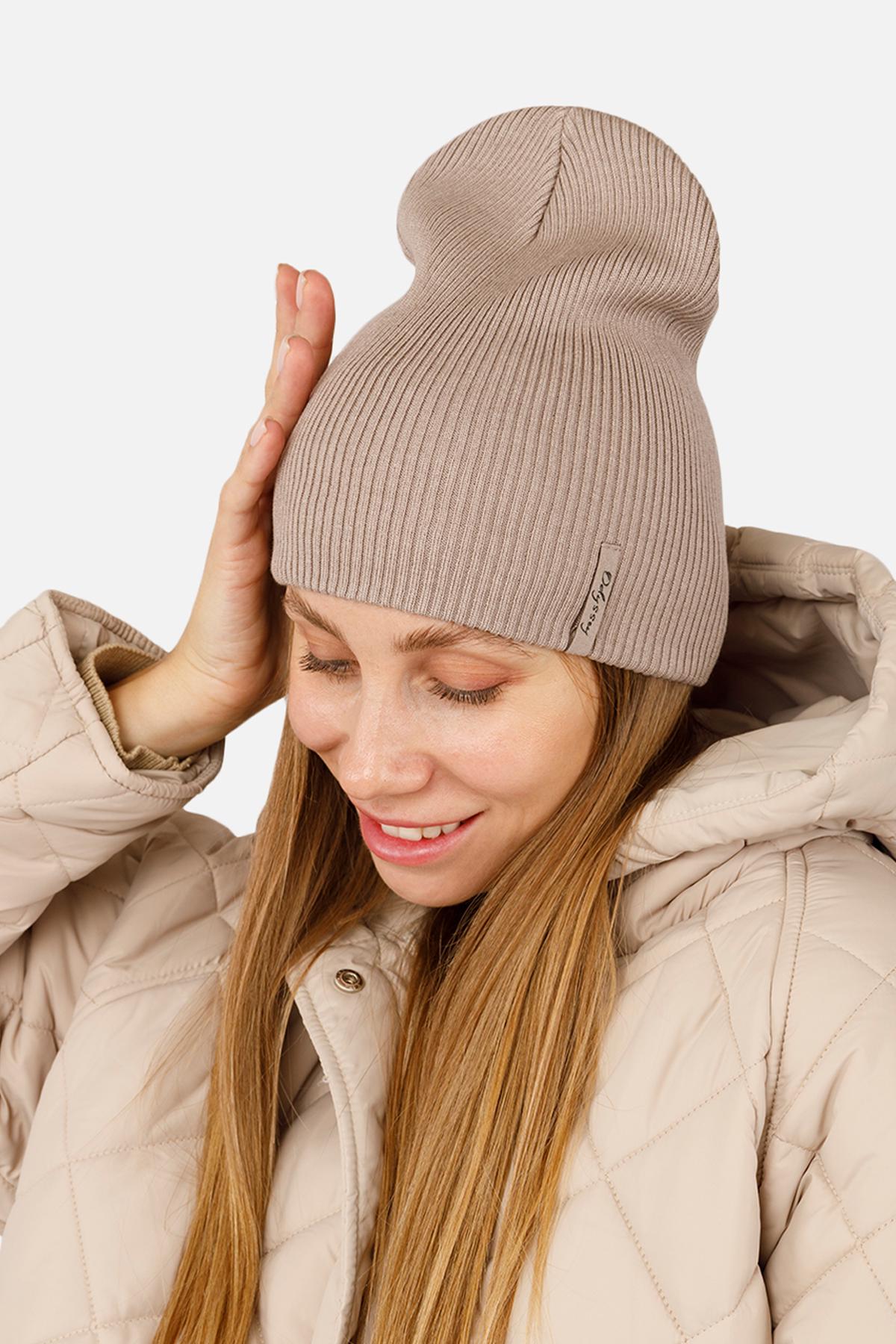 Шапка жіноча 56-58 см Бежевий (ЦБ-00260773)