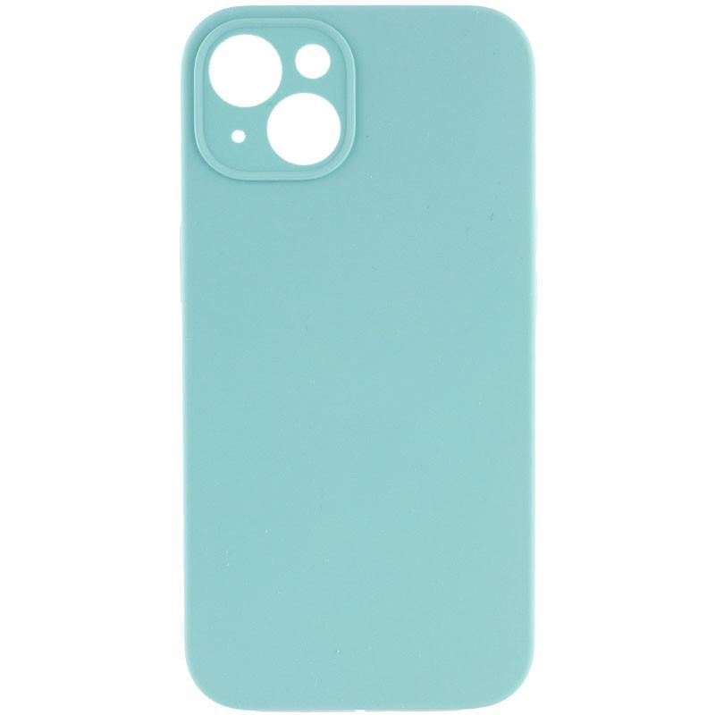 Протиударний чохол Silicone Case Full Camera Protective (AA) NL для Apple iPhone 13 (6.1") Бірюзовий / Marine Green