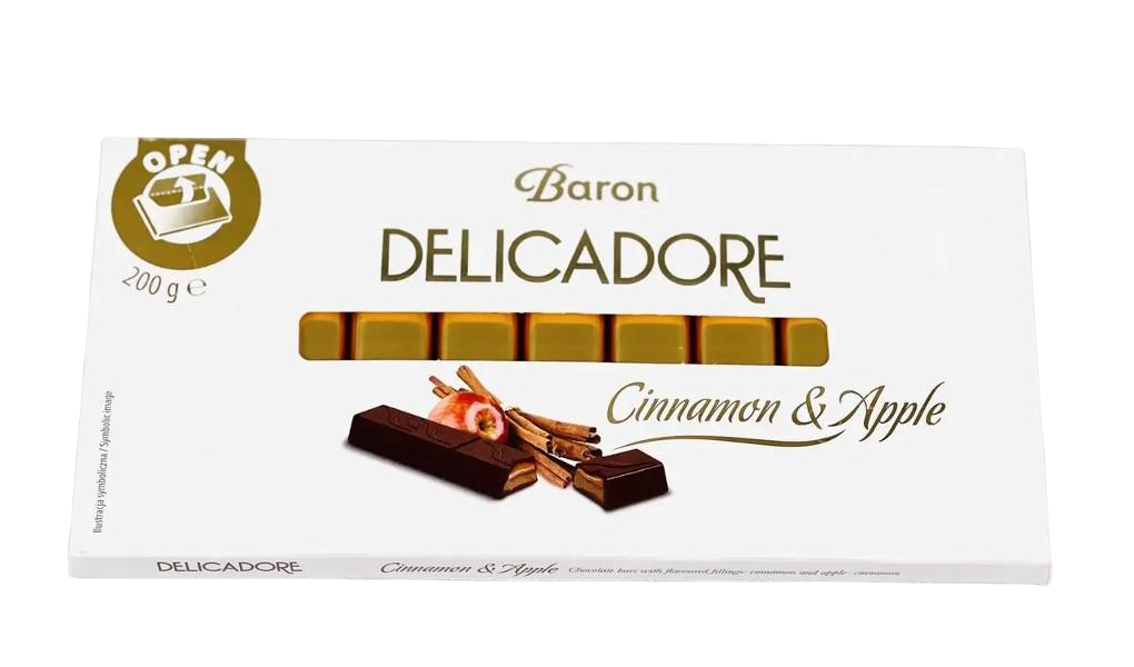 Шоколад чорний Baron Delicadore Cinnamon & Apple 200 г