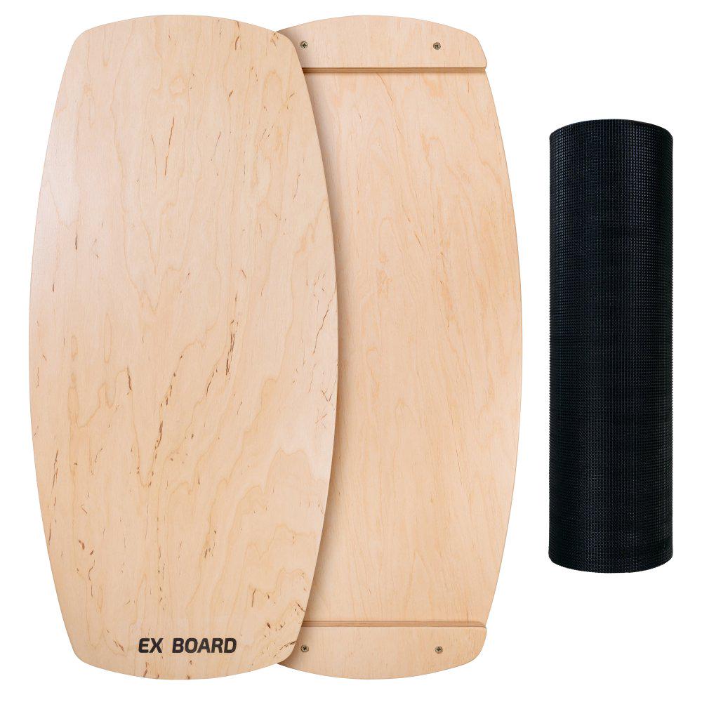 Балансборд Ex-board Easy чорний у гумі валик 13 см (ex016) - фото 2