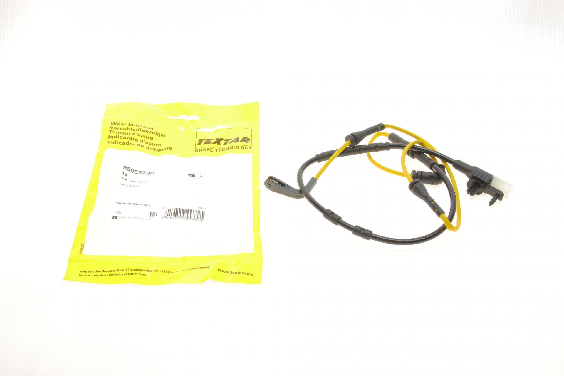 Датчик зносу гальмівних колодок передніх Land Rover Discovery/Range Rover Evoque 1,5H-2,2D 14 (98063700) Датчик зносу гальмівних колодок передніх Land Rover Discovery/Range Rover Evoque 1,5H-2,2D 14 (98063700)