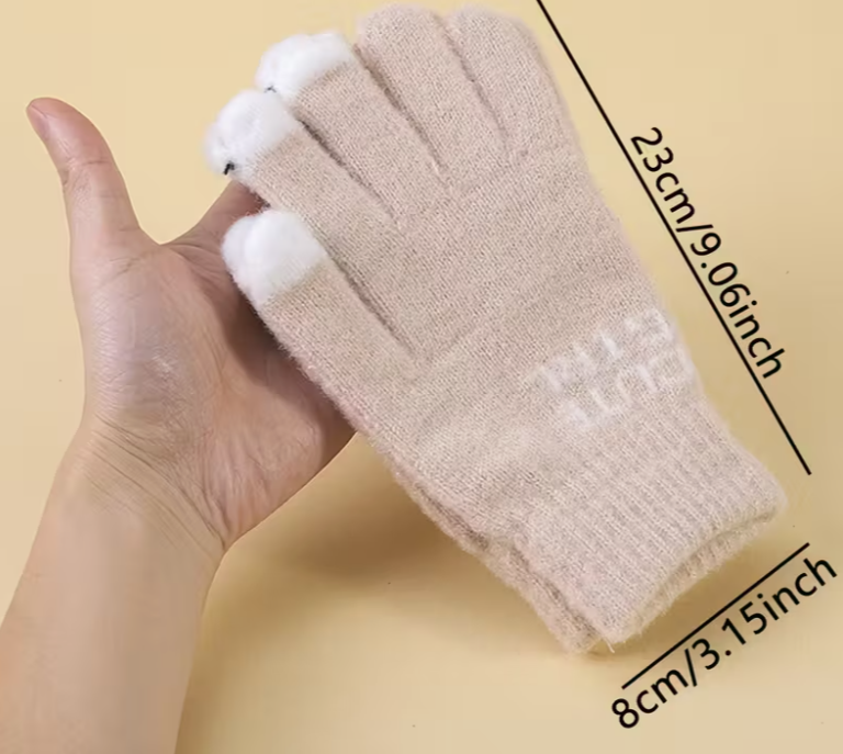 Рукавички-мітенки жіночі зимові з відкритими пальцями XL (1311/2) - фото 8