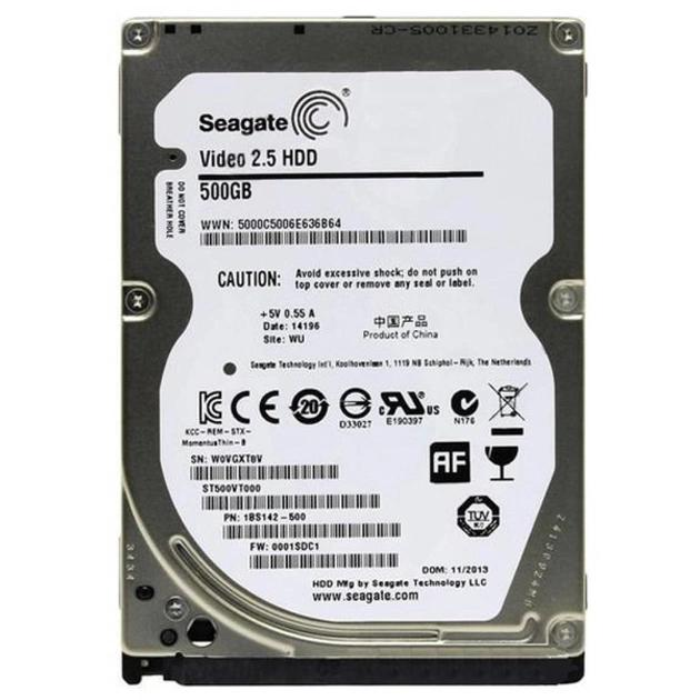 Жесткий диск HDD Seagate 5400rpm 16 Mb Video 2,5" SATA 500 Gb (_ST500VT000_)