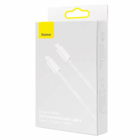 Кабель BASEUS Dynamic Series Fast Charging Type-C to Type-C 100W 2 м White (CALD000302) - фото 7
