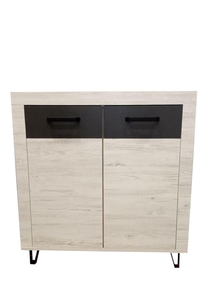 Комод Світ Меблів Рио 2Д 865х400х920 мм Дуб артизан/Антрацит