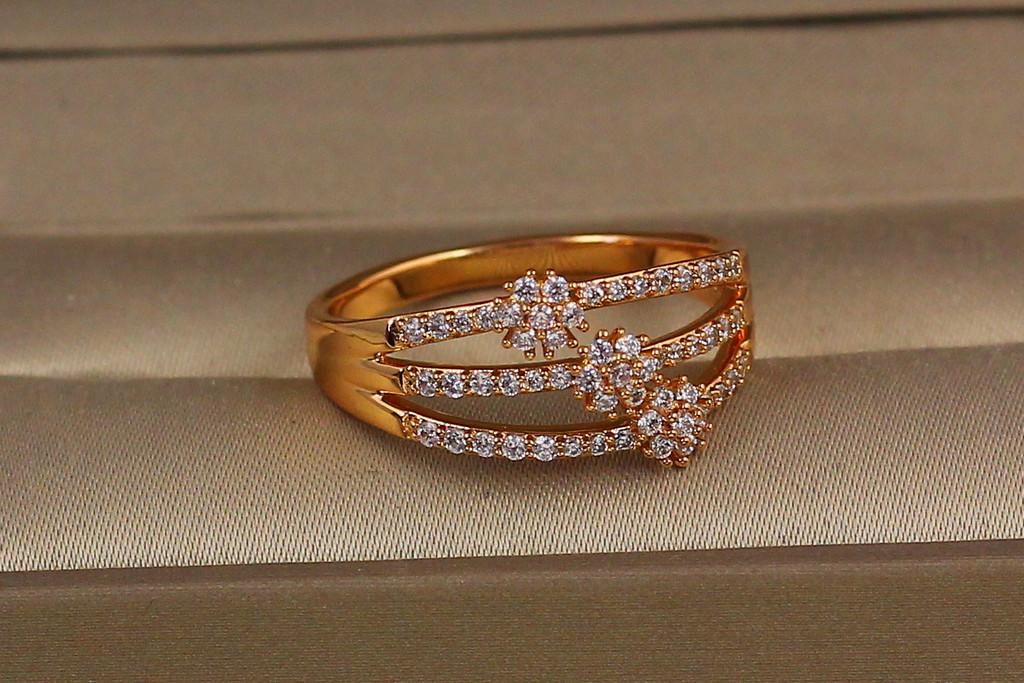 Каблучка Xuping Jewelry Тіка з квітами р. 21 Золотистий (2239556831)