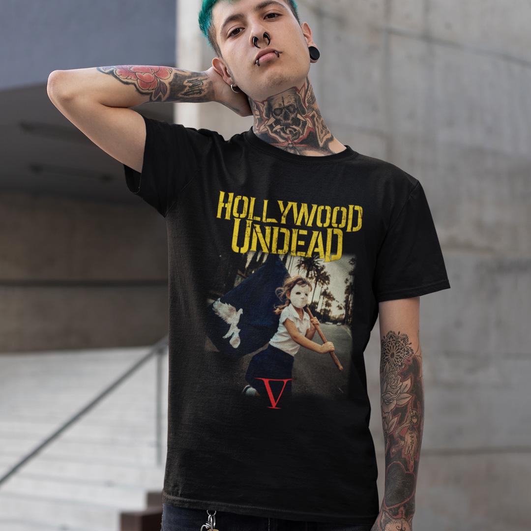 Футболка унисекс Hollywood Undead Five 3XL Черный (00000002685)