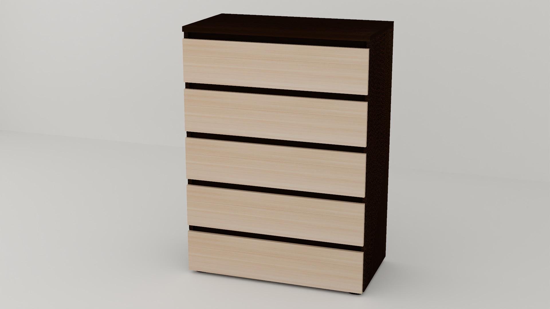 Комод Алекса СН-5/55 80х55х111 см Дуб молочний/Венге магія