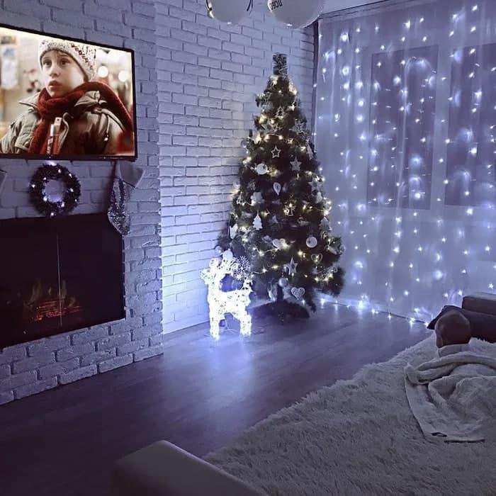 Гірлянда штора світлодіодна 240 лампочок 3х2 м Холодний білий (1518249757) - фото 7 Гірлянда штора світлодіодна 240 лампочок 3х2 м Холодний білий (1518249757) - фото 7