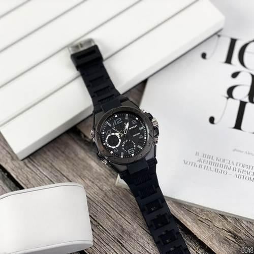 Наручные часы мужские Sanda военные противоударные водонепроницаемые с подсветкой Черный (6008) - фото 2 Наручные часы мужские Sanda военные противоударные водонепроницаемые с подсветкой Черный (6008) - фото 2