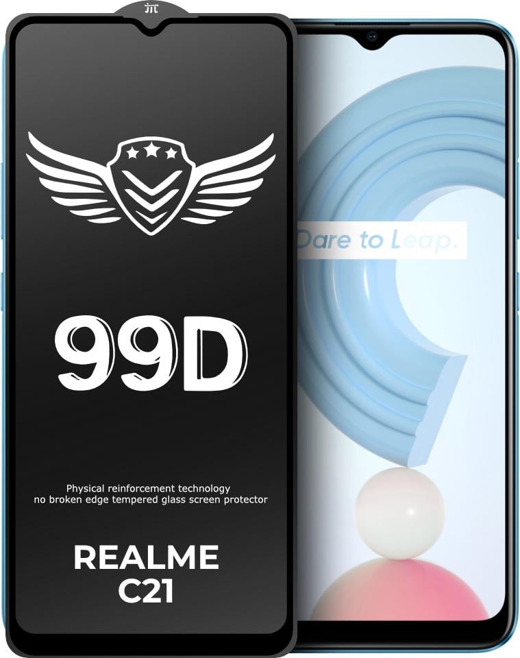 Стекло защитное FlyGuard Realme C21 Full Glue (31260)