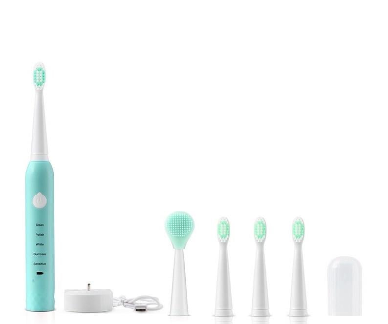 Электрическая зубная щетка Phyopus PH-201 на 5 режимов работы и 4 насадки Розовый (000403) - фото 6 Электрическая зубная щетка Phyopus PH-201 на 5 режимов работы и 4 насадки Розовый (000403) - фото 6