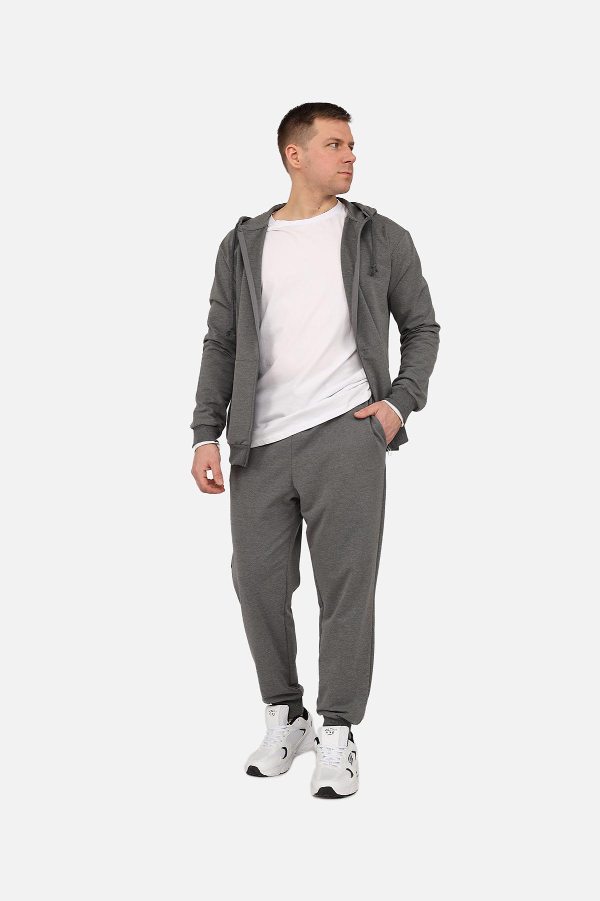 Толстовка на блискавці чоловіча р. 54 Темно-сірий (SKT001035280) - фото 3 Толстовка на блискавці чоловіча р. 54 Темно-сірий (SKT001035280) - фото 3