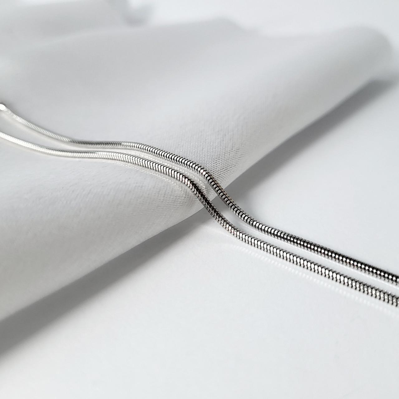 Колье Змея круглое серебряное тонкое 2,5 мм 45 см 925 пробы 3,8 г