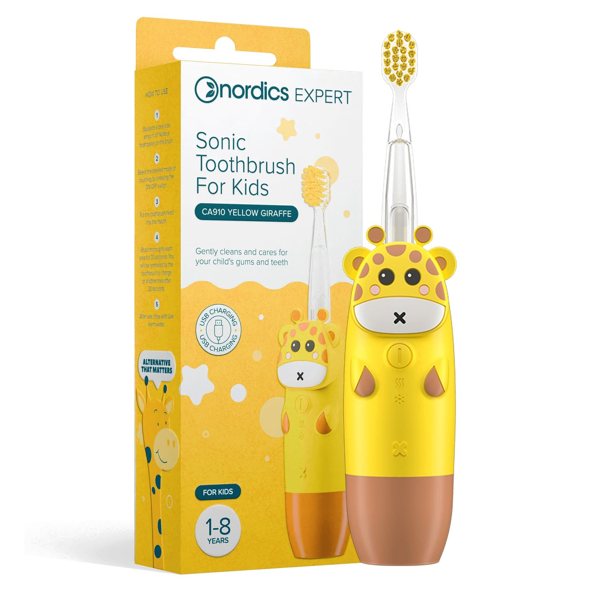 Зубная щетка детская звуковая Nordics CA910 Giraffe13 Желтый (107198)