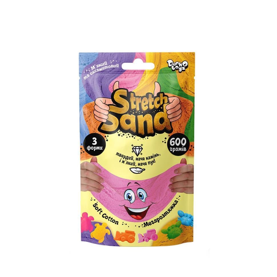 Набір креативної творчості Danko Toys Stretch Sand STS-04-01U пакет 600 г Рожевий (RLT13198s43984)