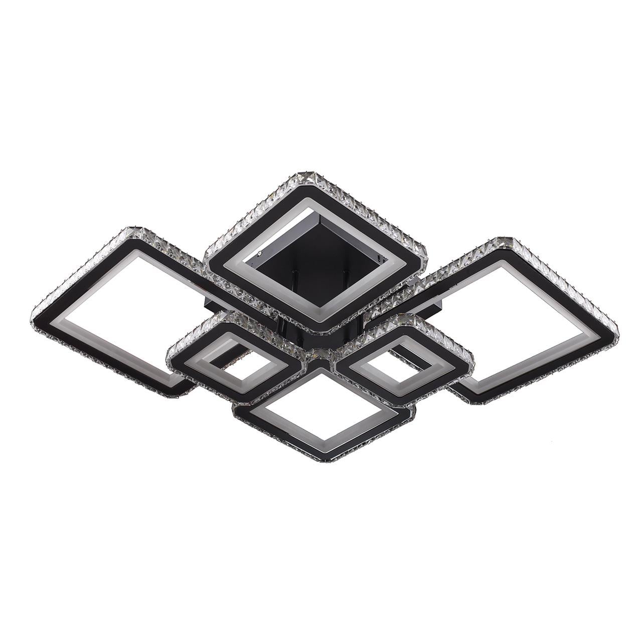 Люстра SY-19376/4-2 BK/CR LED 292W пульт Черно-серебристый