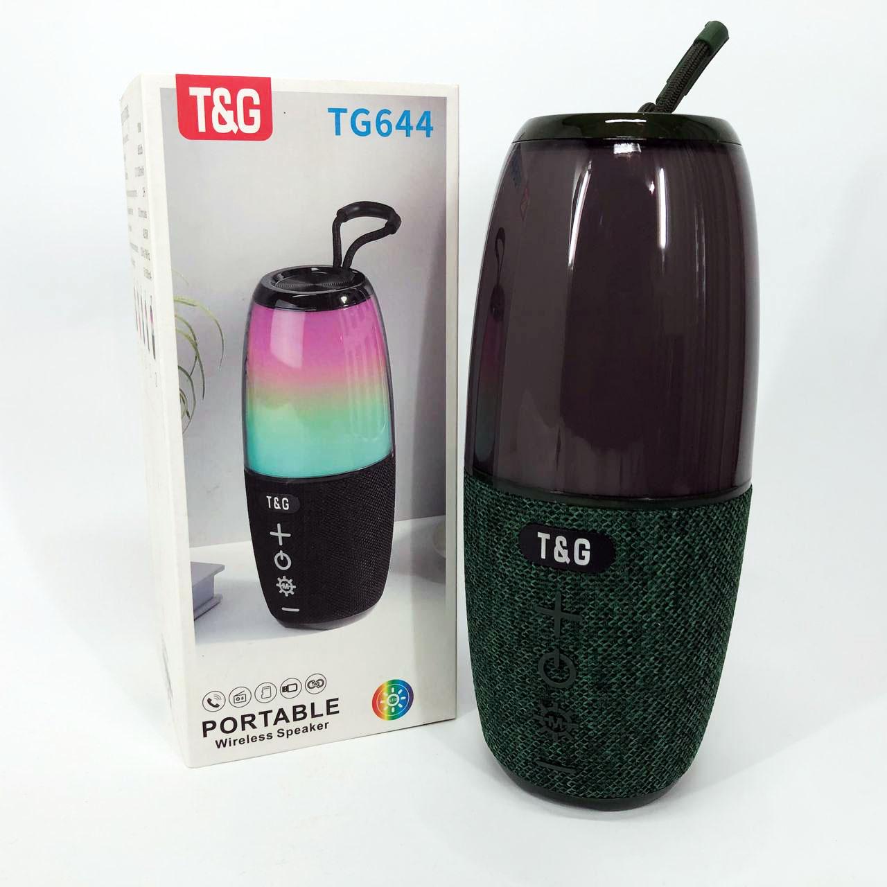 Портативна колонка 5W з RGB підсвічуванням та ремінцем Зелений (TG644) - фото 7