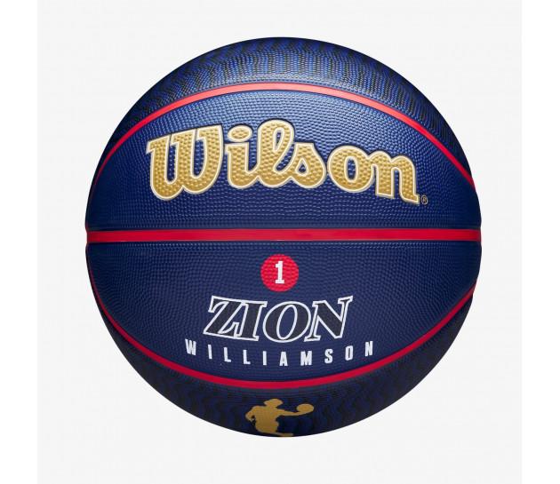 Мяч баскетбольный Wilson NBA PLAYER ICON OUTDOOR BSKT ZION р. 7 Синий (WZ4008601XB7 7)