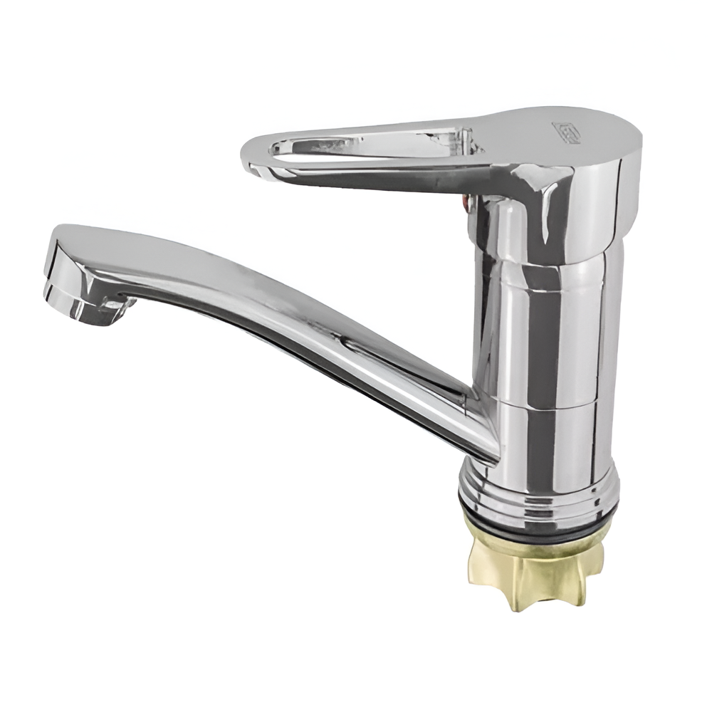 Смеситель для умывальника Wezer PDF4-B045PDF4-B045 однорычажный короткий излив алюминий Хром