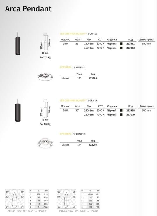 Светильник трековый Ideal Lux Arca Pendant 14 W 36° 4000K (223063) - фото 3 Светильник трековый Ideal Lux Arca Pendant 14 W 36° 4000K (223063) - фото 3