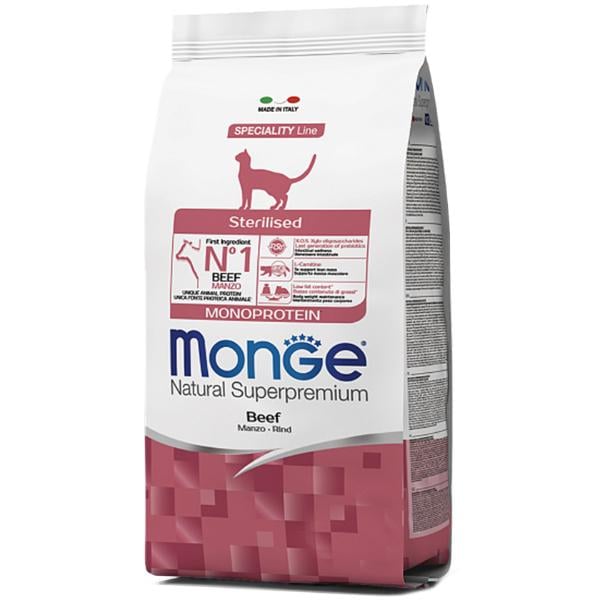 Корм для кошек сухой Monge Cat Sterilised с говядиной 1,5 кг (000025739)