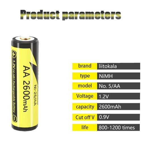 Аккумулятор LiitoKala Ni-26/AA 1,2V 2600 mAh - фото 3